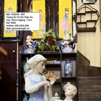 Tượng Sứ Cô Gái Châu Âu